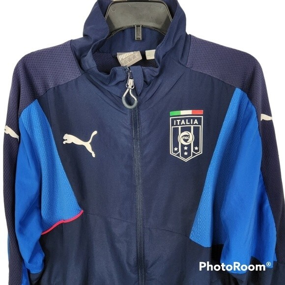 Puma Mens Italia Spellout Full Zip Track Jacket Size Small - Picture 3 of 8